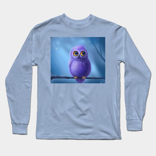 Night owl Long Sleeve T-Shirt by daghlashassan